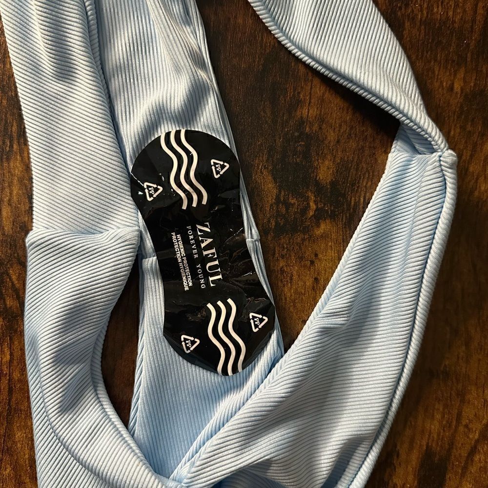 Hi-Cut ZAFUL Light Blue Bikini Bottom - Picture 5 of 5